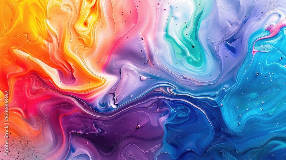 Vibrant abstract background with swirling rainbow colors and fluid shapes. Vibrant abstract background with swirling rainbow colors and fluid shapes.