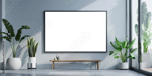 design empty frame in modern trendy style photo