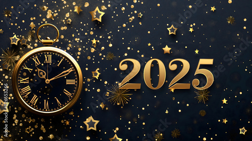 2025 Happy New Year design photo