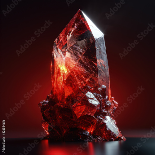 background with red crystals