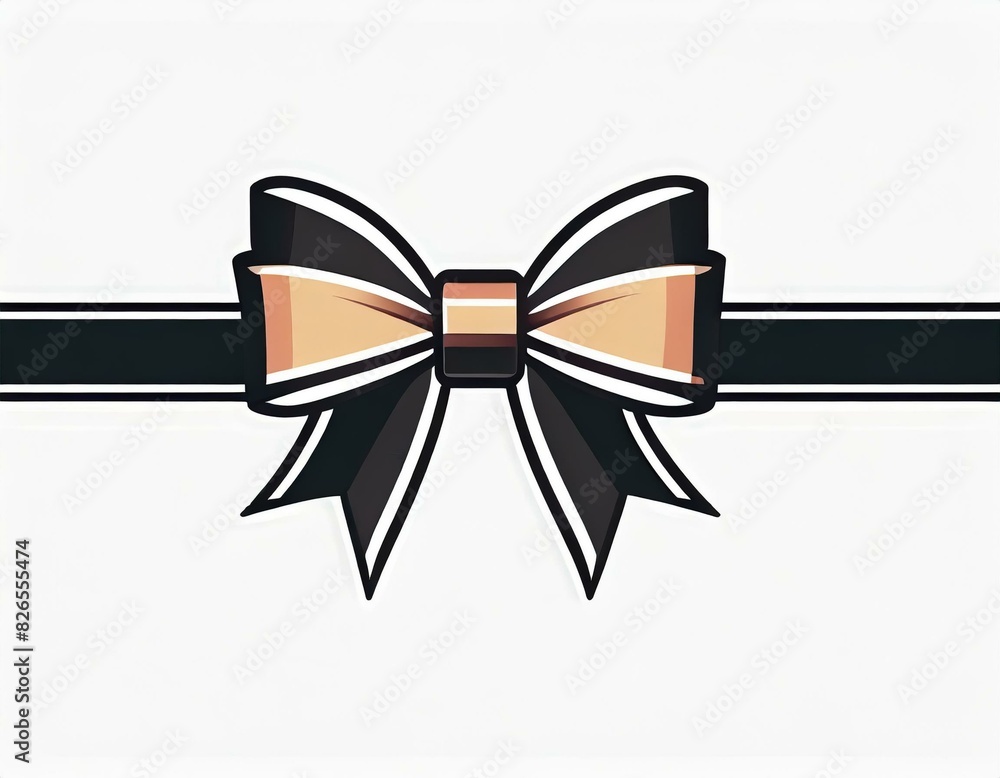 ribbon with bow, vector icon on white background, present, coquette logo ribbon with bow, vector icon on white background, present, coquette logo