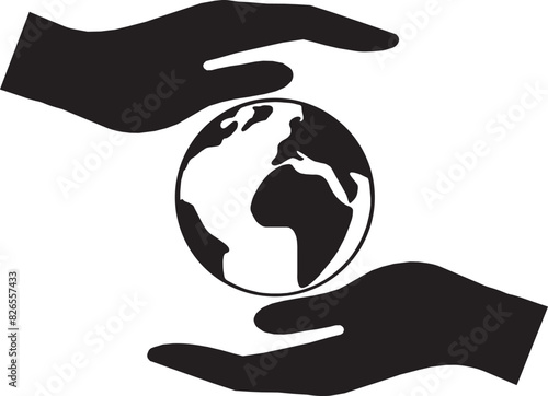 Save earth icon, save earth logo, save earth vector illustration, save planet illustration, planet icon, saving planet together, art and illustration, save the planet vector illustration

