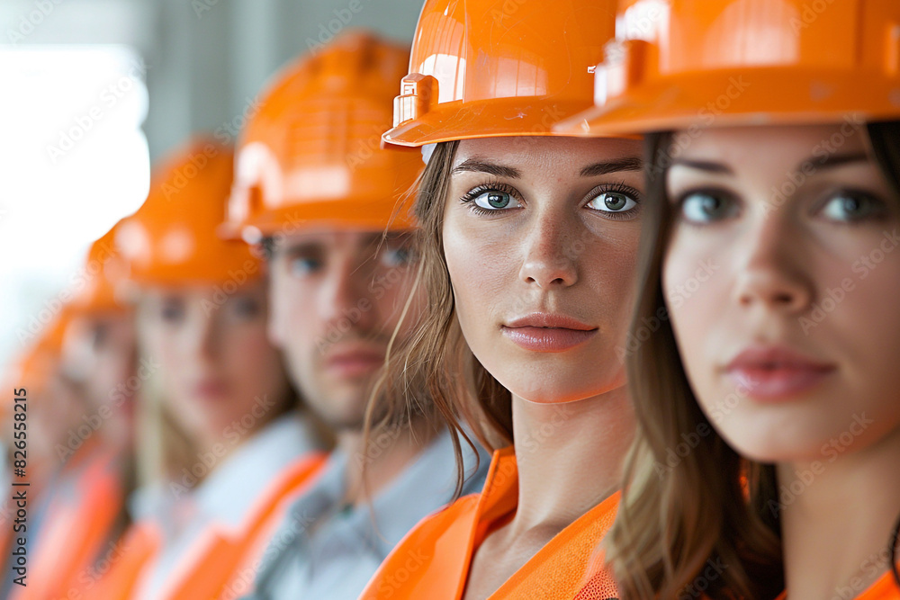 Group of diverse construction worker Group of diverse construction worker