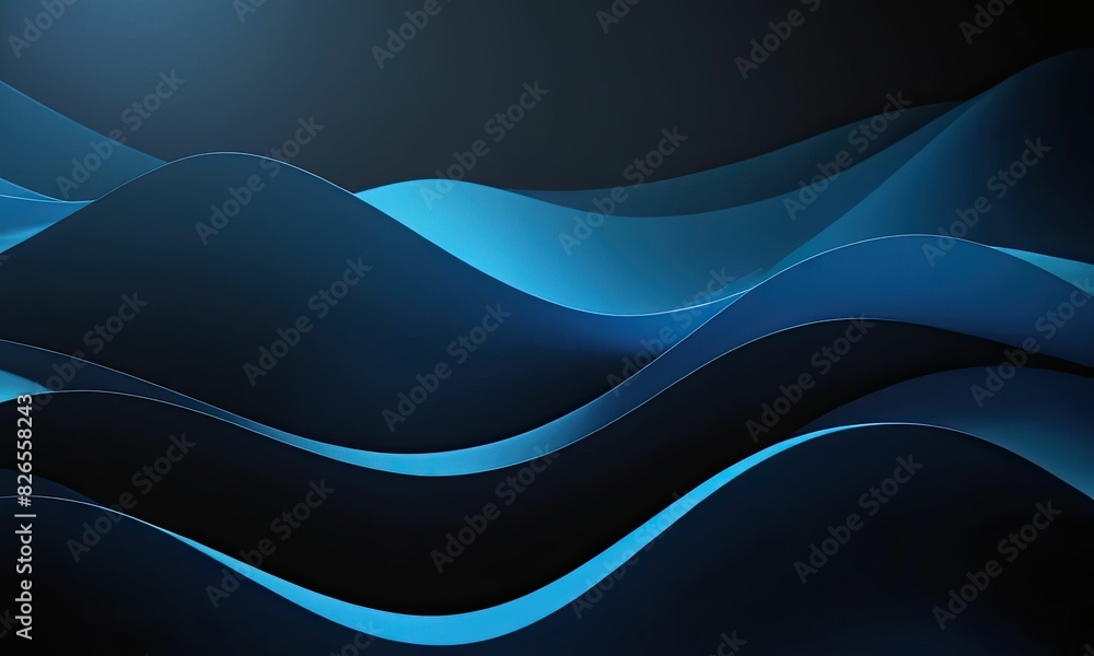 Obraz premium blue wave luxury abstract background