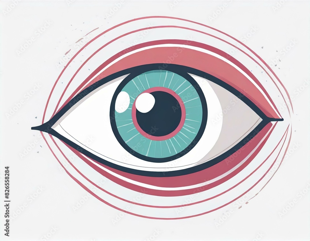 human eye vector icon on white background, logo