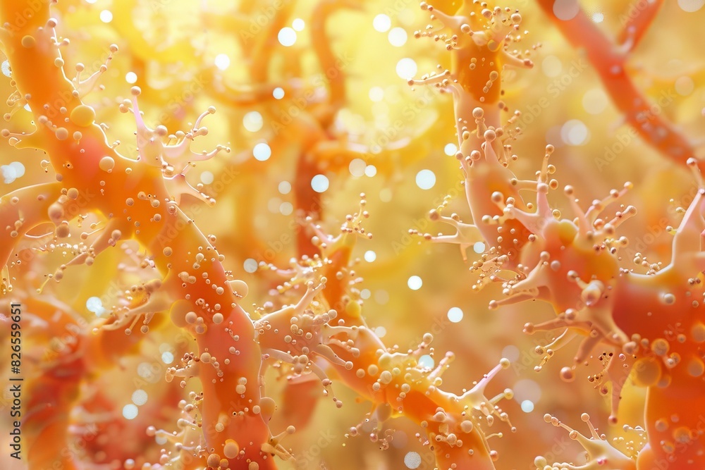 Produce a vivid oil painting capturing the mesmerizing sight of coral structures from a unique low-angle perspective Produce a vivid oil painting capturing the mesmerizing sight of coral structures from a unique low-angle perspective