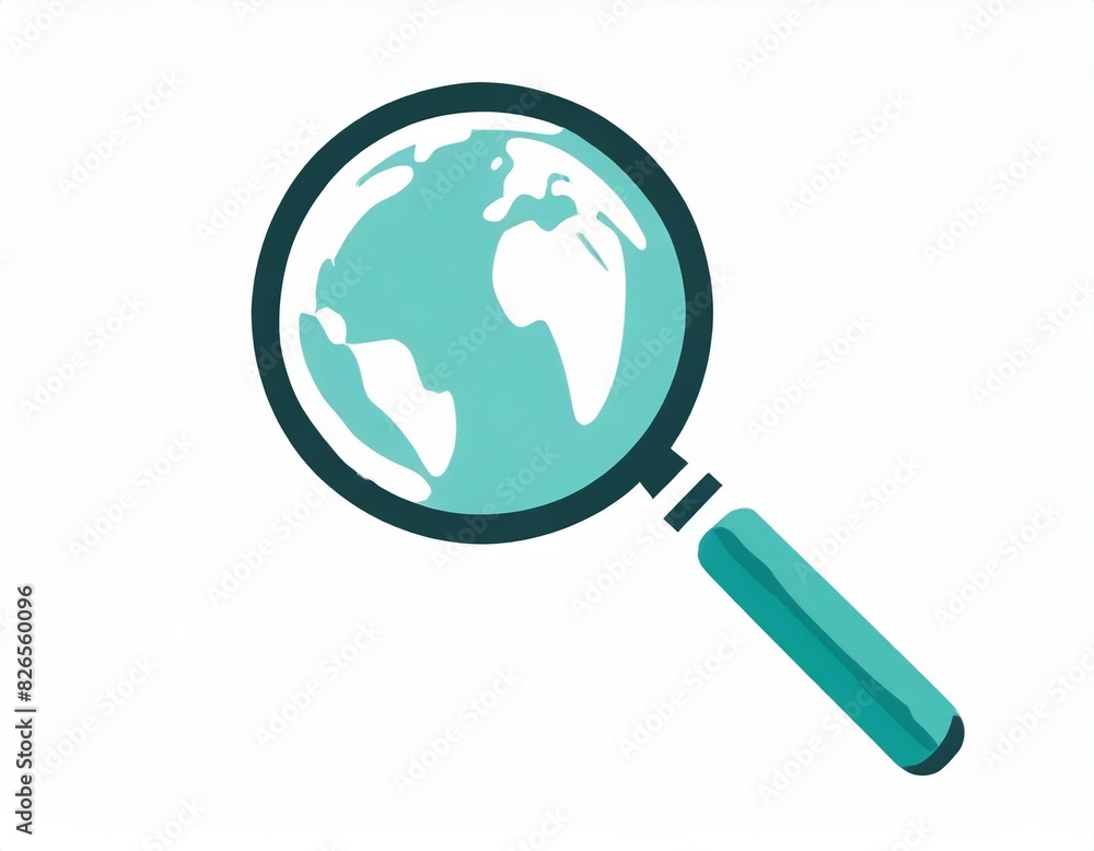 magnifying glass vector icon on white background, logo magnifying glass vector icon on white background, logo