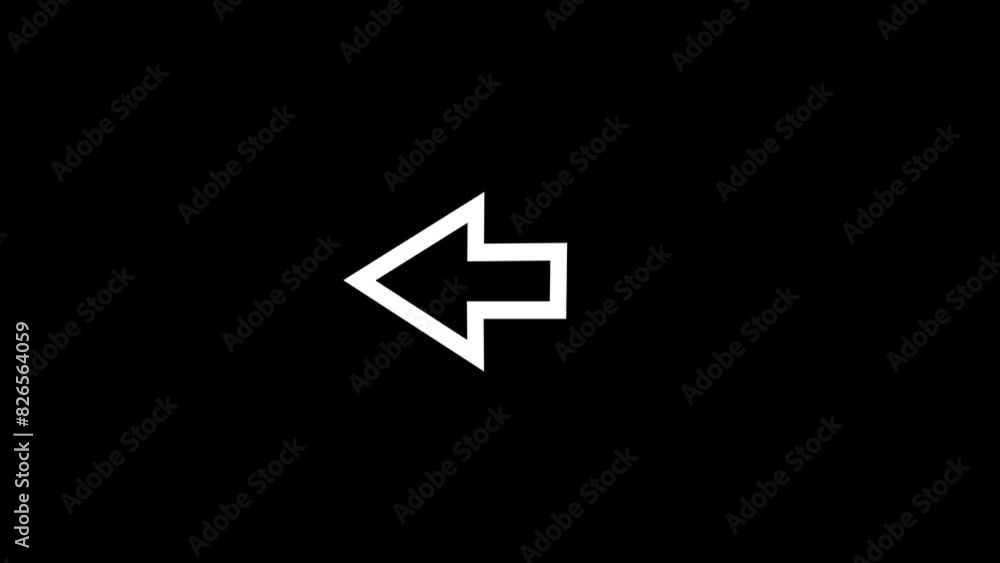 Repeating left arrow animation. animated video of moving left arrow with transparent background, alpha channel. 4k resolution Repeating left arrow animation. animated video of moving left arrow with transparent background, alpha channel. 4k resolution