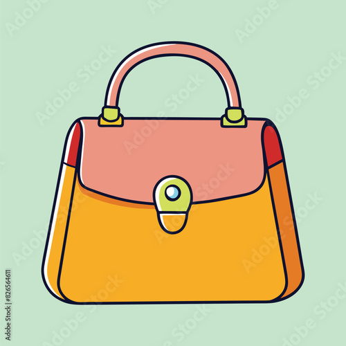 Lady Beautiful Purse or Bag vector illustration. Beauty fashion objects icon concept. New arrival women evening event purse vector design.