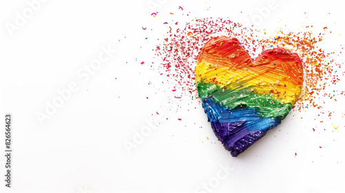 Rainbow Heart: Colorful Art Celebrating LGBT Pride and Love