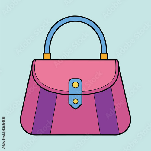 Lady Beautiful Purse or Bag vector illustration. Beauty fashion objects icon concept. New arrival women evening event purse vector design.