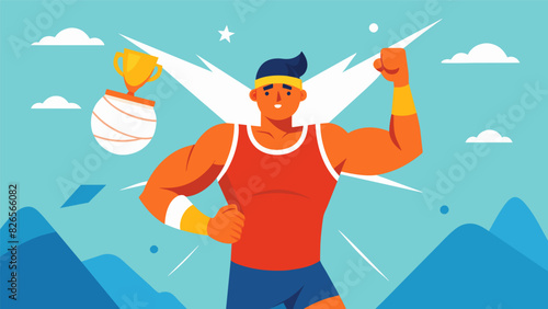 Even on the toughest days the athlete clings onto their hope and determination knowing that they will come out of this injury stronger and more. Vector illustration