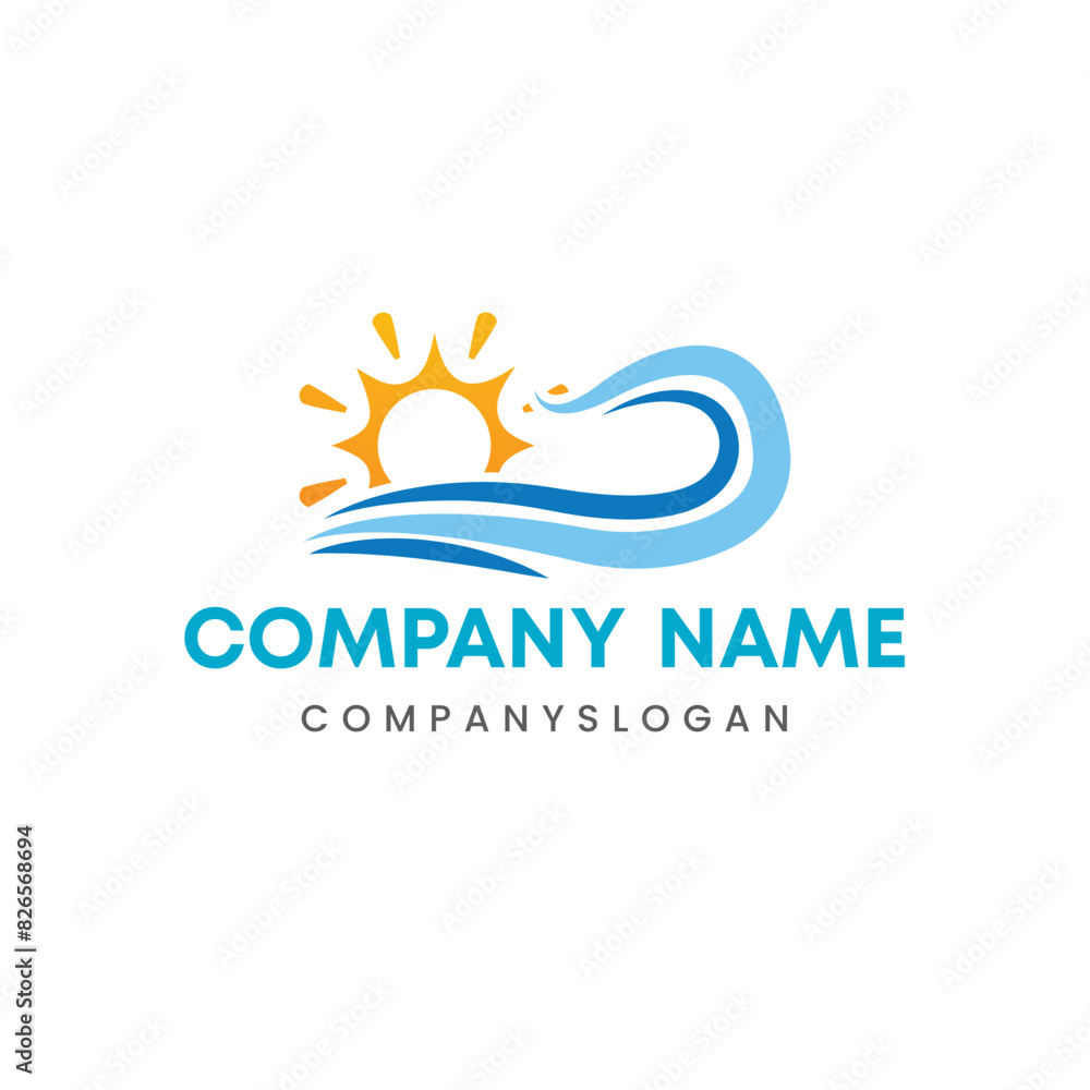 Sun and wave logo Sun and wave logo
