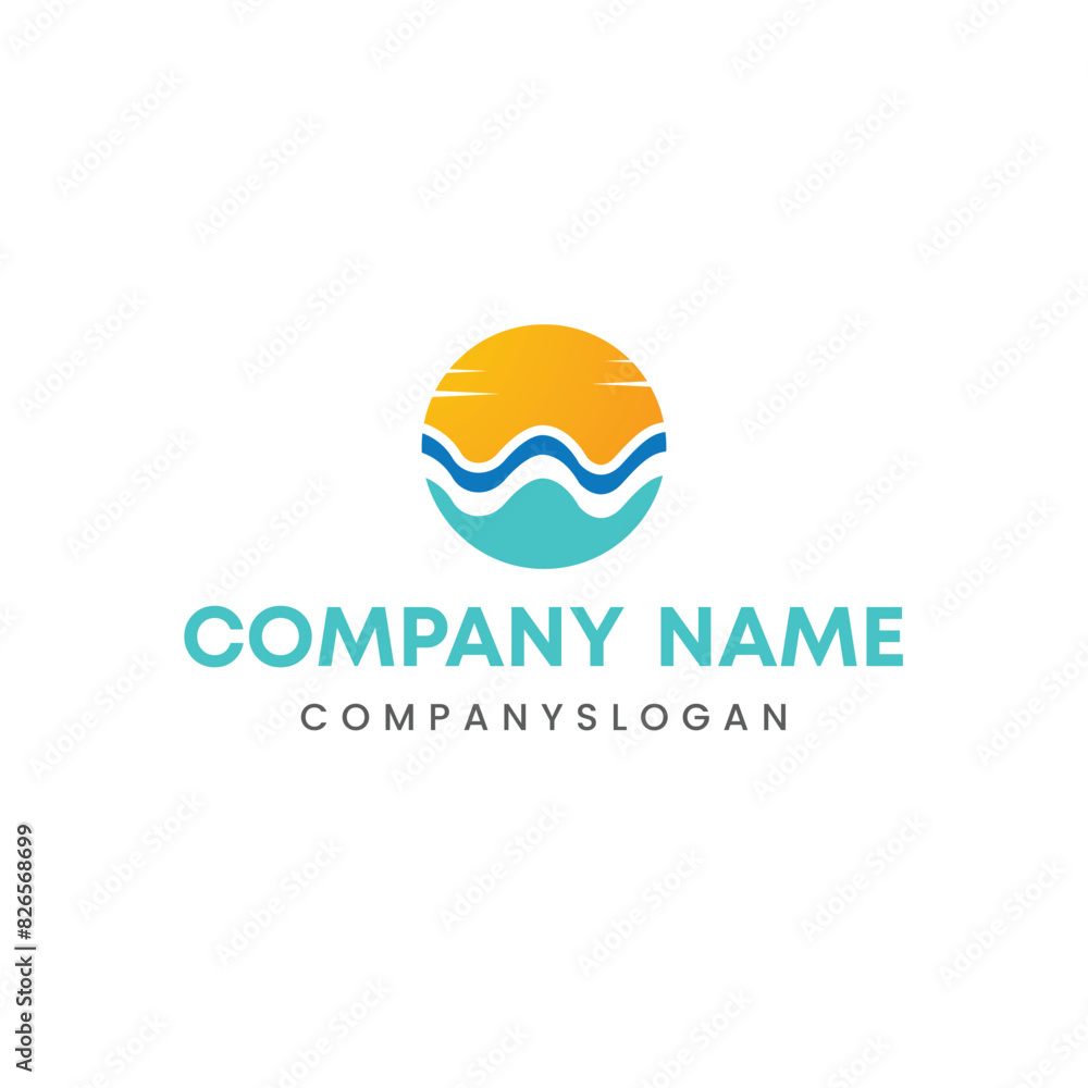 Sun and wave logo Sun and wave logo