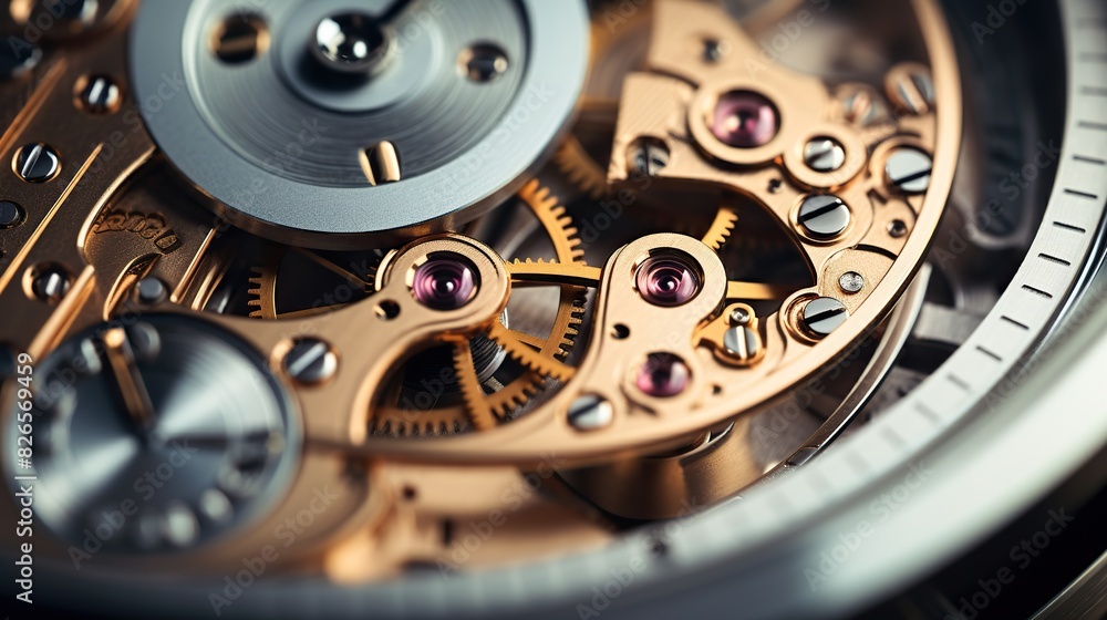 Close-up of a mechanical gears in swiss watch. Close-up of a mechanical gears in swiss watch.