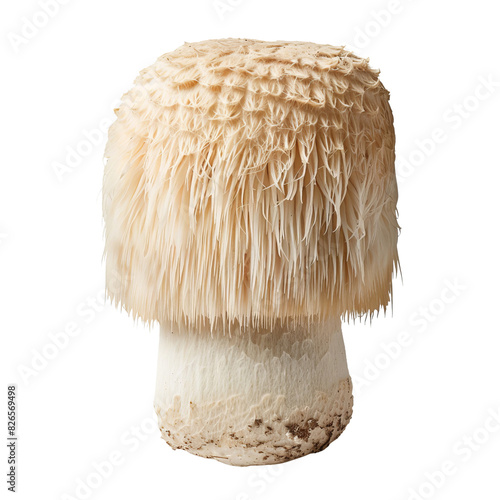 Close-up of Lion's Mane Mushroom with Furry Texture