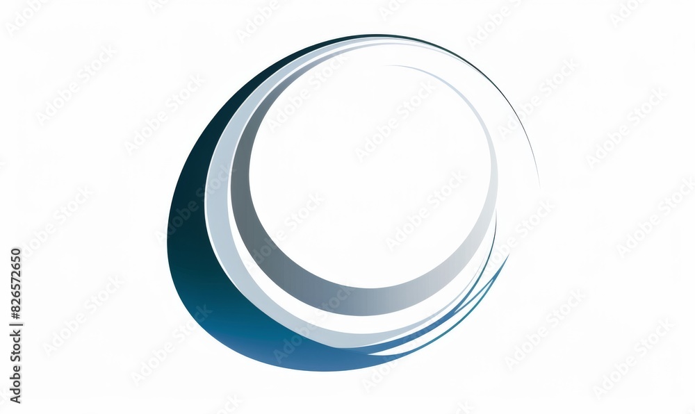 Minimalistic Oval Logo in Blue and Grey: Professional Design for IT Company Minimalistic Oval Logo in Blue and Grey: Professional Design for IT Company