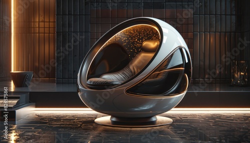 A futuristic space pod chair photo
