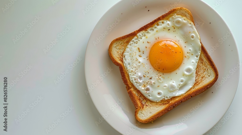 National Egg Day with toast. copy space for text National Egg Day with toast. copy space for text