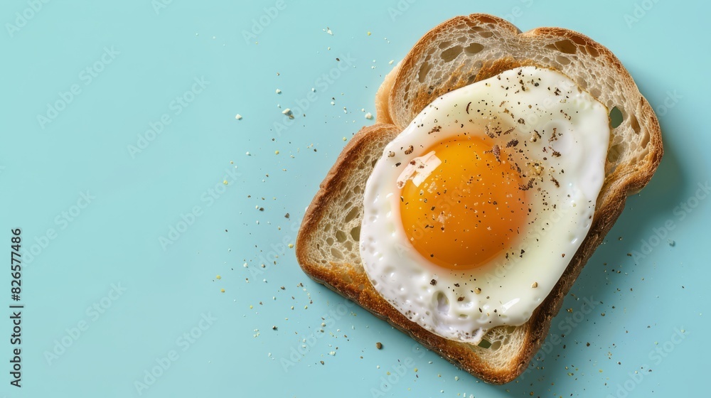 National Egg Day with toast. copy space for text National Egg Day with toast. copy space for text