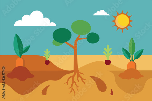 This image visually conveys important environmental issues such as global warming and deforestation