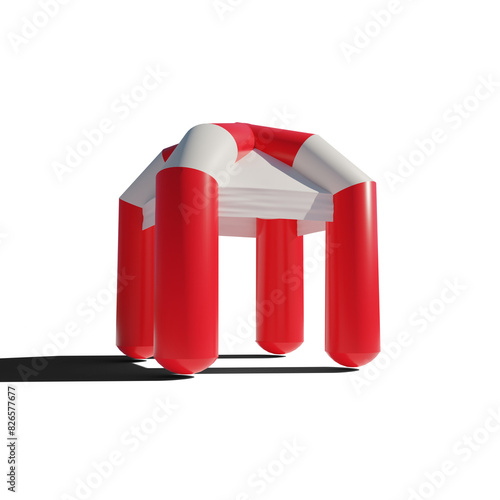 PVC Inflatable TENT for Advertising Exhibition (Red) (png)