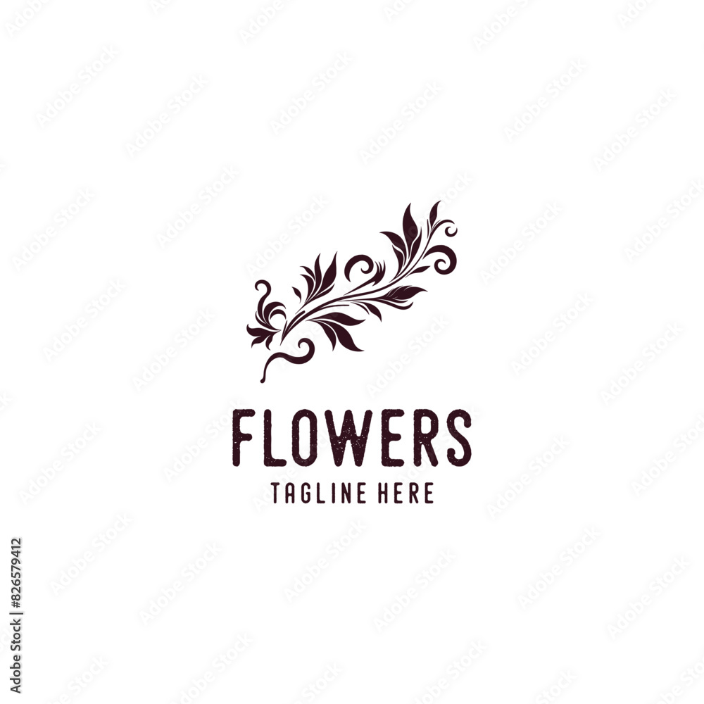 Flower and botanical logo vector illustration Flower and botanical logo vector illustration