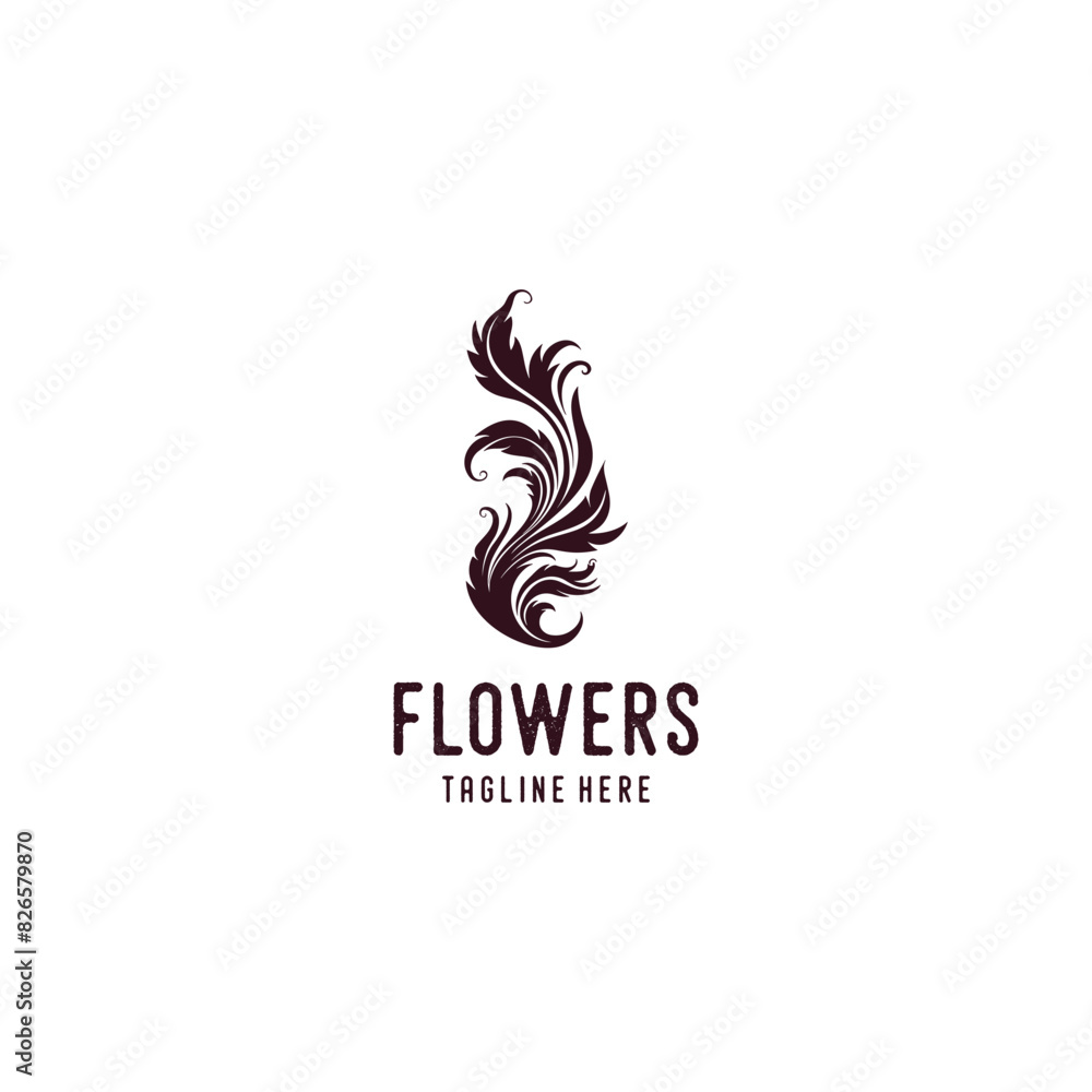 Flower and botanical logo vector illustration Flower and botanical logo vector illustration