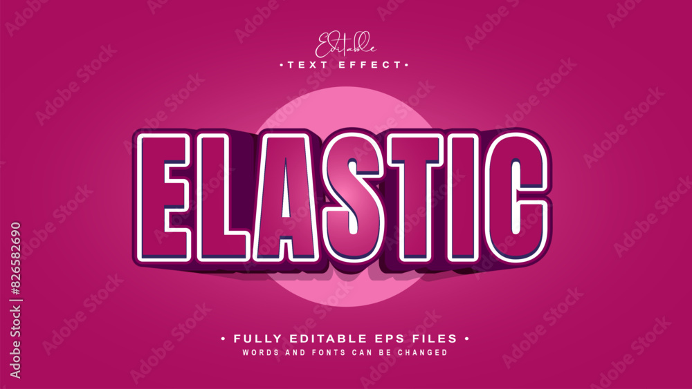 editable elastic text effect.typhography logo
