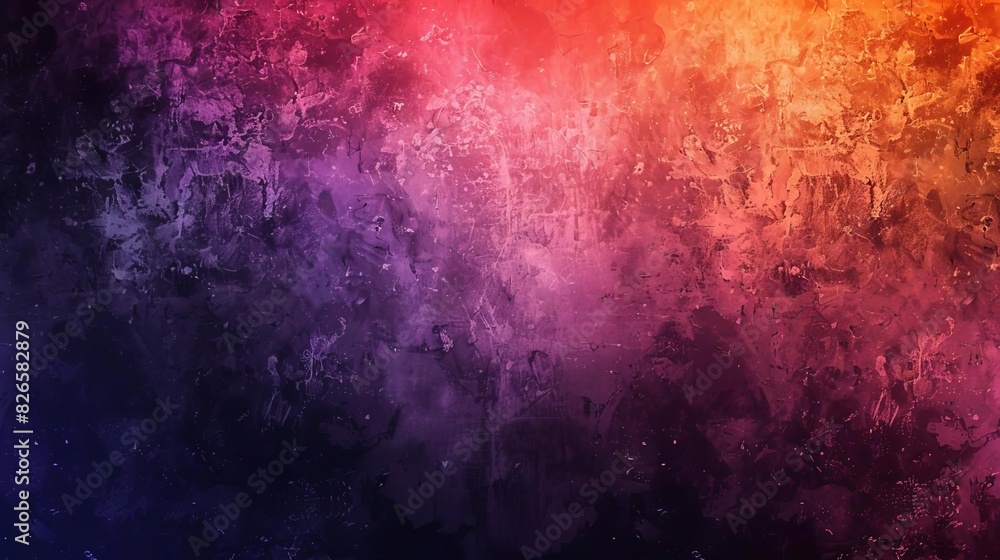 Fototapeta premium dark grainy color gradient background purple red orange blue black abstract design