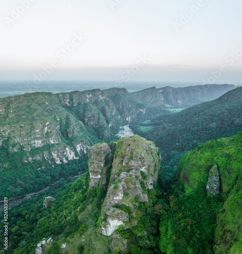 Aerial view of Canyon Guajar, San Juan de Arama, Colombia. photo