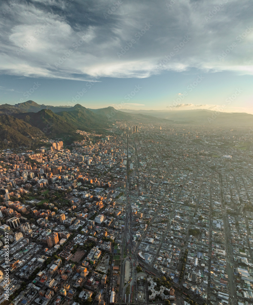 Aerial view of urban cityscape in Bogota, Colombia. Aerial view of urban cityscape in Bogota, Colombia.