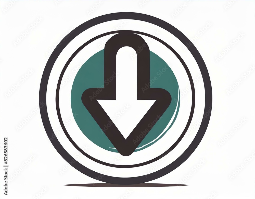 vector download icon, successful file download, downward arrow, white background, logo vector download icon, successful file download, downward arrow, white background, logo