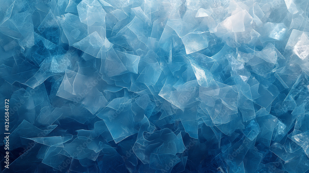 A close up of ice cubes with a blue background A close up of ice cubes with a blue background
