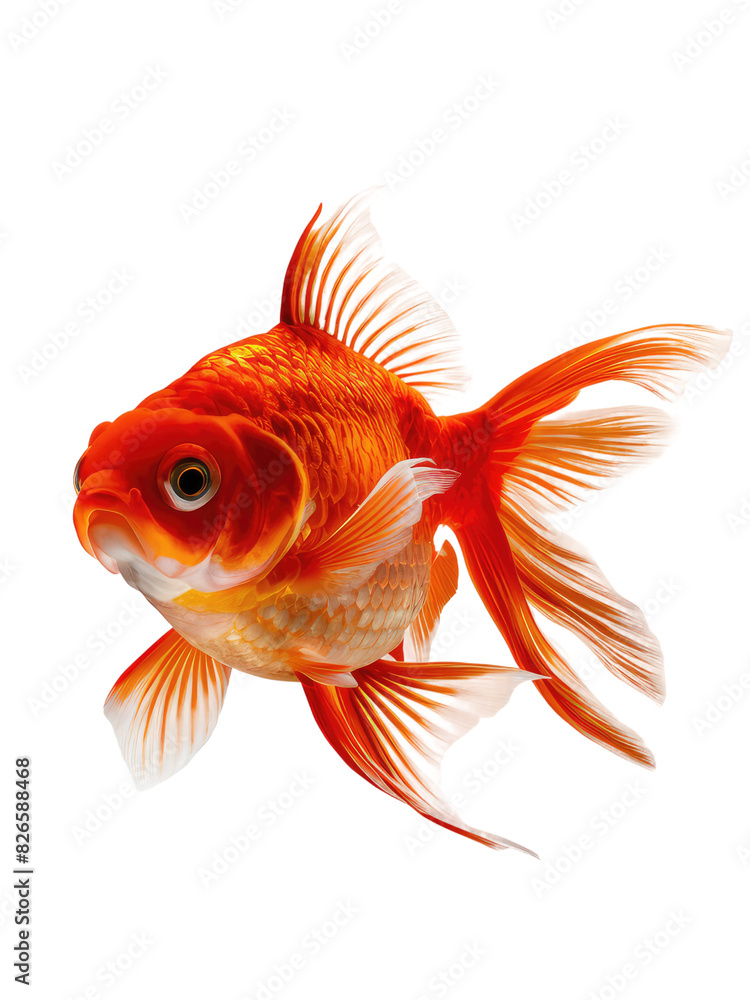 Fototapeta premium isolated png Goldfish, GENERATIVE AI