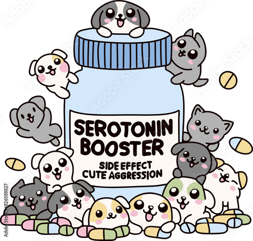 quotes vector illustration,Serotonin booster dogs,Dog Mom,Woman Gift