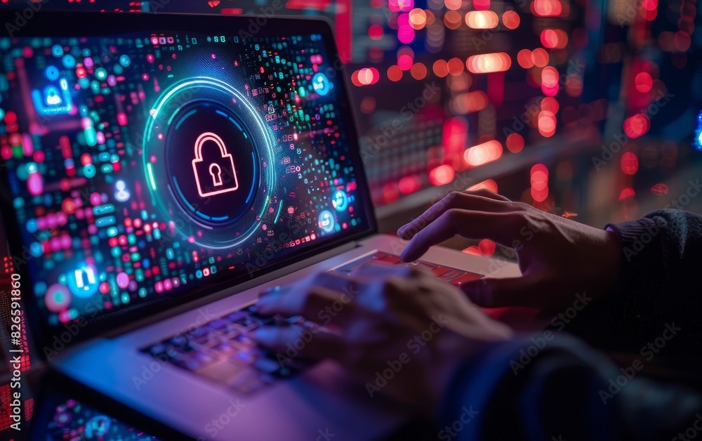 Develop a visually impactful and engaging social media graphic highlighting the significance of cybersecurity in a digital world Develop a visually impactful and engaging social media graphic highlighting the significance of cybersecurity in a digital world