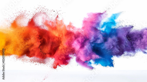 A colorful explosion of paint is shown in the image