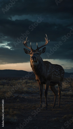 deer in the evening