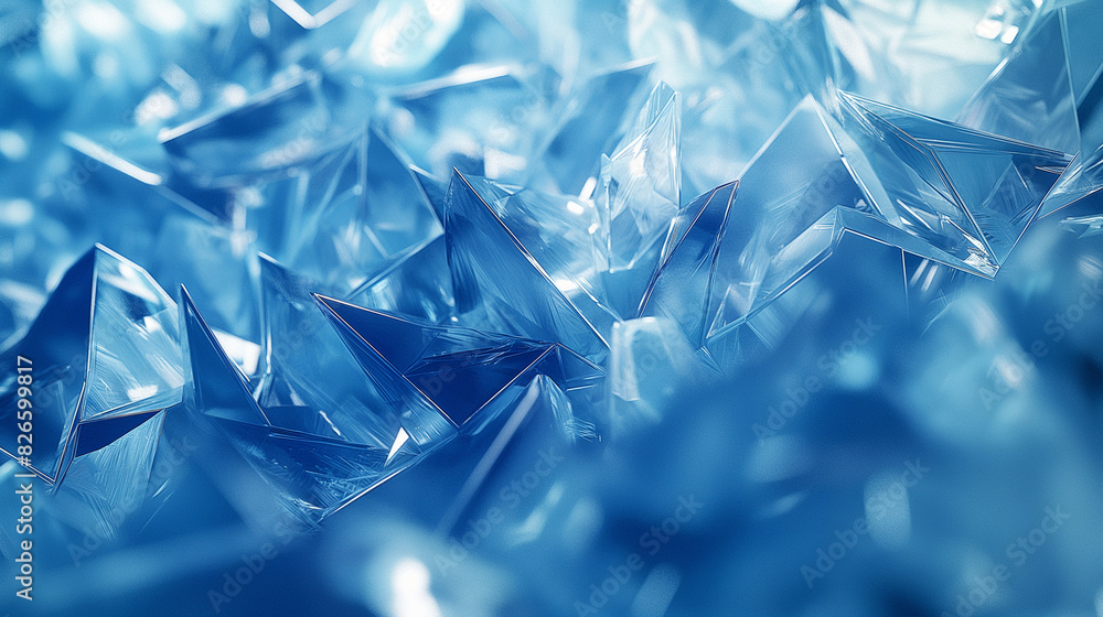 A close up of ice cubes with a blue background A close up of ice cubes with a blue background