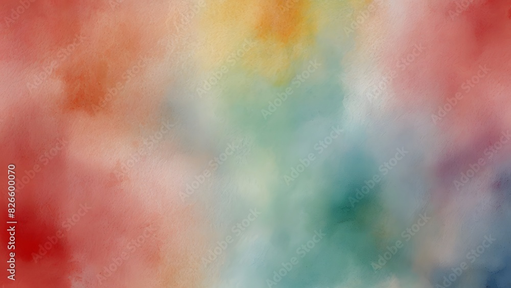 Fototapeta premium Red Dominant Watercolor Abstract Background