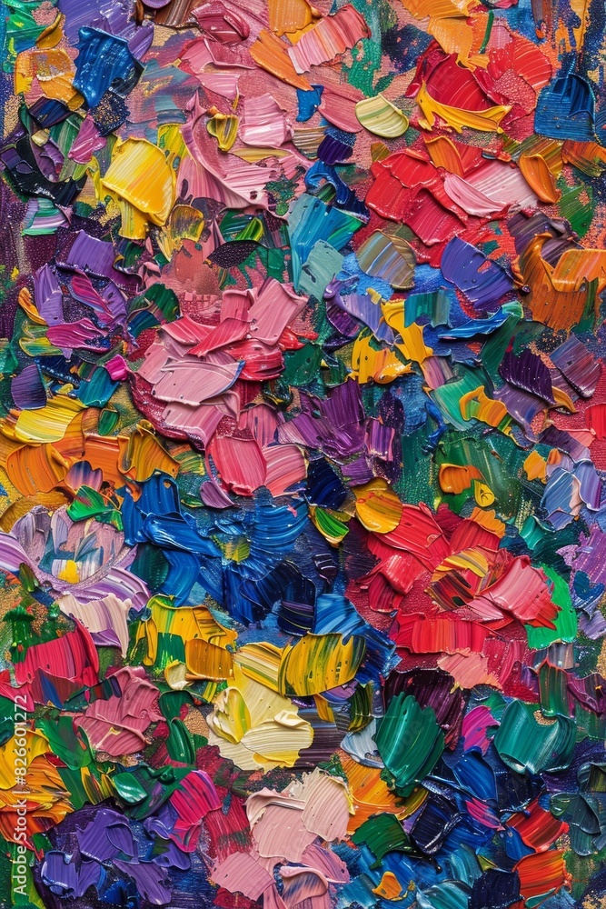 In the abstract garden, summer light illuminates vibrant colors, creating a lively and enchanting atmosphere In the abstract garden, summer light illuminates vibrant colors, creating a lively and enchanting atmosphere