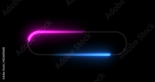 Bilde på lerret Neon retro style name placeholder neon sign board