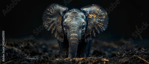 Alone in the Wild  Heartbreaking Portrait of an Orphaned Endangered Elephant Calf Separated from Its Herd by Poaching