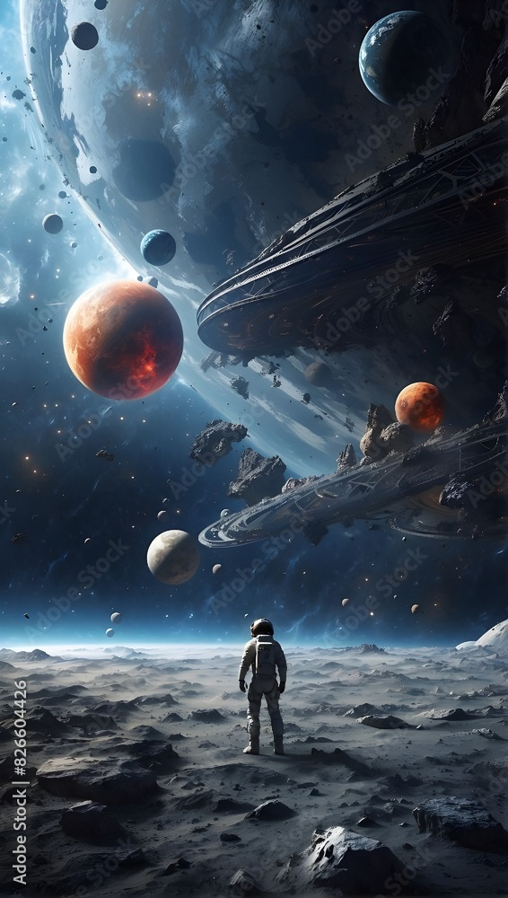 Fototapeta premium space alien planet