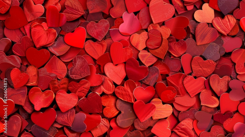 Heart pattern in various sizes and shades of red Heart pattern in various sizes and shades of red