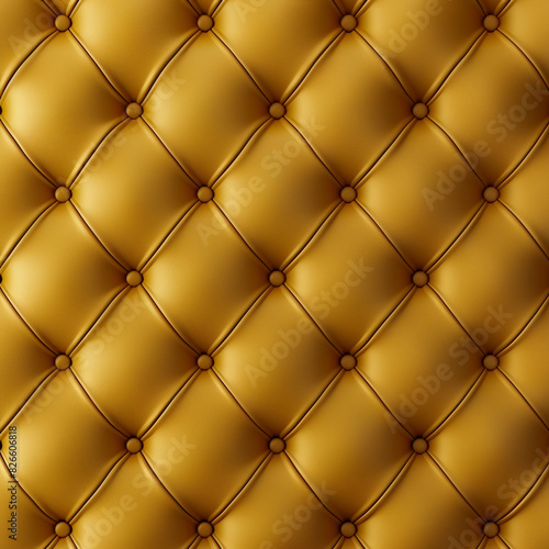 seamless subtle mustard color diamond tufted upholstery pattern background texture overlay abstract soft puffy quilted sofa cushions 