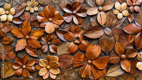 Wood texture with patterns.