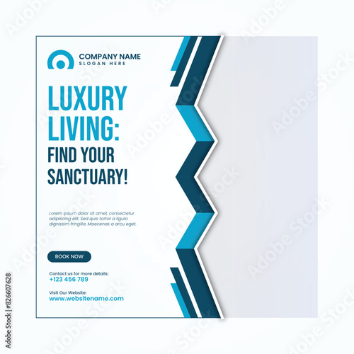Modern real estate social post design template