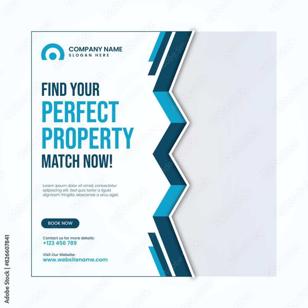 Modern real estate social post design template Modern real estate social post design template